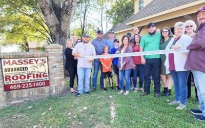 The Midlothian Chamber Of Commerce Officially Welcomed Massey’s Roofing To The Community!