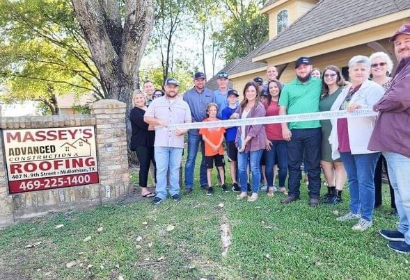 The Midlothian Chamber Of Commerce Officially Welcomed Massey’s Roofing To The Community!